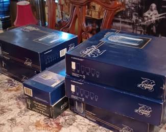Crystal glasses never used still in box