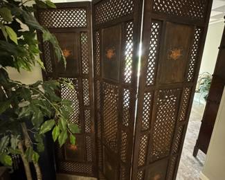 antique wood room divider