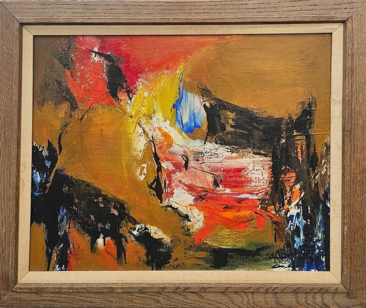 Large Abstract Expressionist oil.