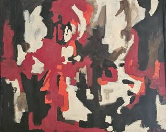 Large 1955 oil signed "Wilda"