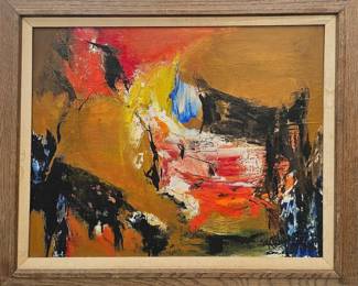 Large Abstract Expressionist oil.