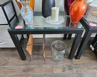 Glass End Tables by Crate & Barrel