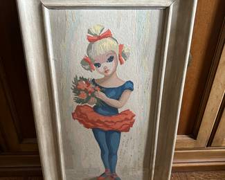 Vintage Big Eyed Girl Ballerina Dancer