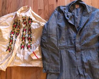 Vintage Made in Mexico Shirt and 1950s Coveralls (Like Fonzie’s Garage)….