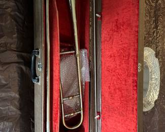 Vintage Trombone and Case