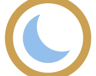 Blue moon Circle Icon