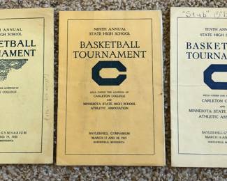 Old Minnesota State High Science Basketball Tournament Programs