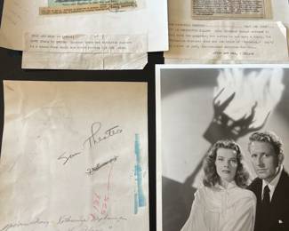 Stamped and Dates Backs of Hepburn/Tracy Press Photos