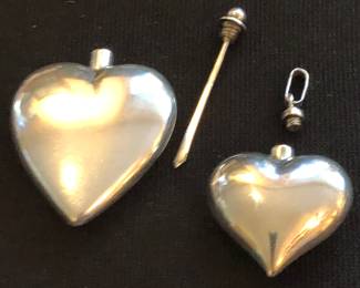 Vintage Perfume Heart Shaped Perfume Containers