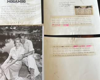 Stamped, Dated, and Publishing Notes of Grace Kelly Press Photos