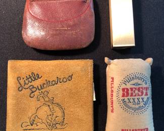 Vintage Pillsbury Miniature Flour Sack and Kids Wallets