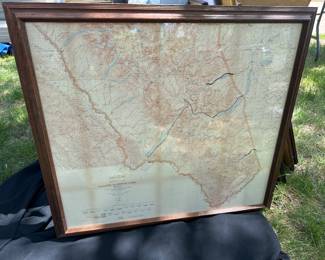 Framed Glacier National Park Map