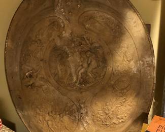 Large Chalkware Adam and Eve Depicted