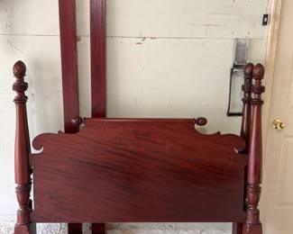 Vintage Full Size Four Post Head Board and Footboard