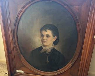 Framed Victorian Portrait of Lady Print