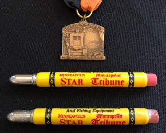 Minneapolis Star Tribune Bullet Pencils and Merit Badge