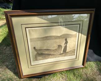 Native American- On the Shore of the Lake Photograph