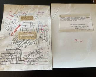 Stamped and Dated Backs of Grace Kelly Press Photos