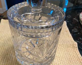 American Brilliant Lead Crystal Cut Glass Biscuit Jar