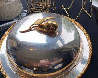 Silver plated serving dish