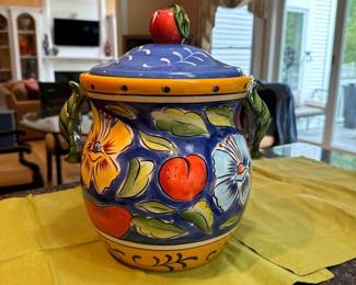 Amalfi Clay Art lidded cookie jar