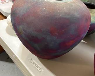 RAKU Pottery Vase by Les Mitchell