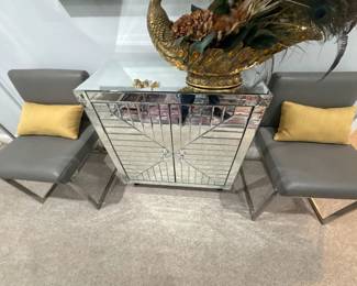 Mirrored Console Cabinet