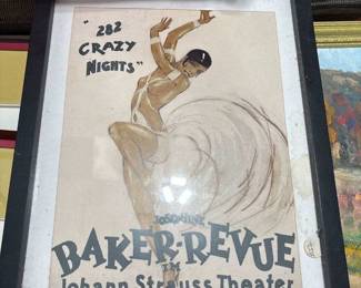 Josephine Baker Revue Poster in frame