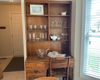 Desk and shelving