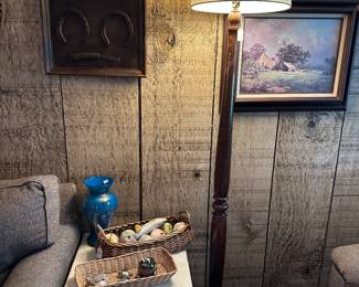 4 ft tall floor lamp. Solid wood