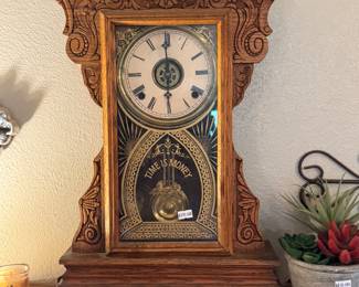 Works and chimes. Beautiful Oak carved