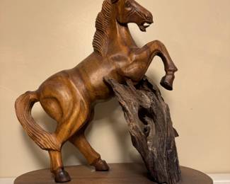 Hand carved walnut