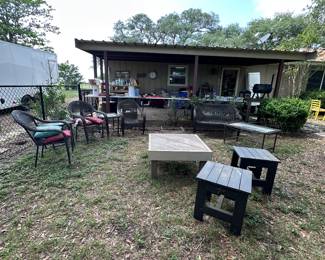 Wood and PVC patio patio sets