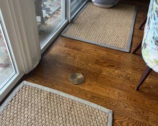 Pair of sisal floor rugs