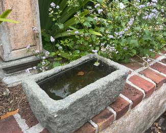 Cut stone water container