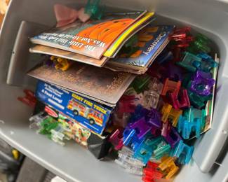 Toys, books and puzzles