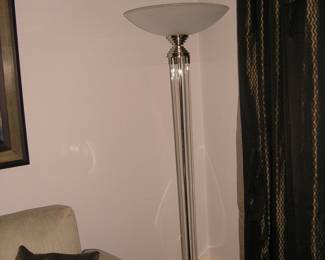 Italian tubular glass stand up lamp