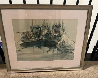 Fishing boats print James Sessions