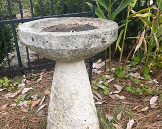Stone bird bath