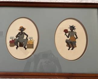 Embroidered pictures of two children from
Around the early 50’s