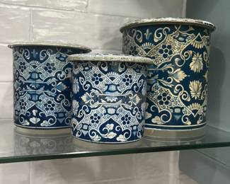 Vintage tin canisters