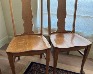 TIGER OAK DINING CHAIRS