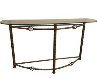 Metal and glass entry table!
