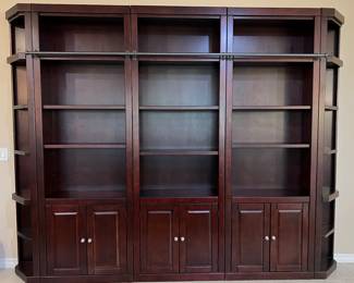 5-Piece Bookcase w Angled Ends and Ladder Rail