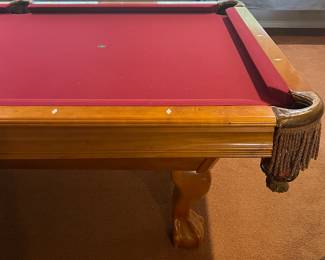 Pool Table Brunswick 8' 3-piece Slate Made in Italy w Accessories