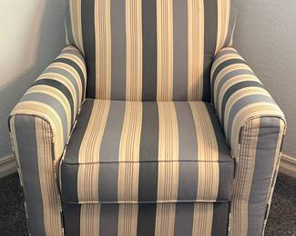 Upholstered Striped Chair