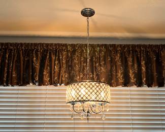 Pendant Lamp, Valance w Rod