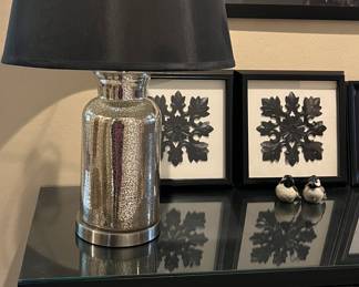 Mercury Glass Table Lamp. Art