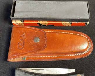CASE XX Sod Buster Folding Knife with case and Oilstone
