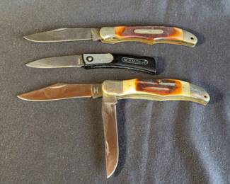 3~ Pocket Knives * Schrade Old Timer 1250T & SP3 * Coast 440 Stainless SEKI Japan